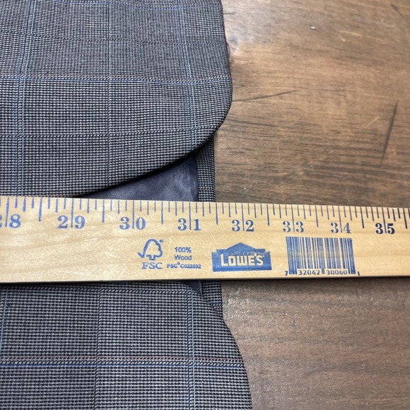 Oak Hall Mens‎ 44R Blazer Jacket 100% Wool Plaid Lined Suit Coat Professional - Picture 11 of 12